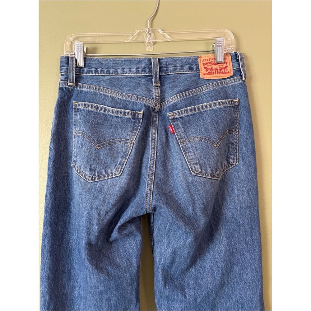Levi's Low Pro Straight Distressed Ripped Jeans Sz 26 - Picture 6 of 9